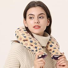 U-Shaped Neck & Shoulder Hot Water Bottles 1400ML with Coral Flannel Cover for Neck Protection Warm