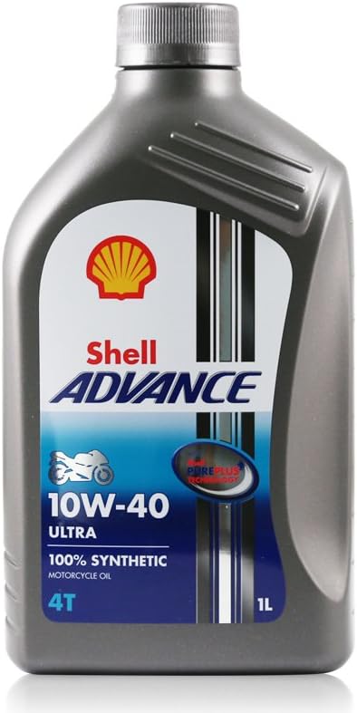 SHELL Advance 4T Ultra 10W40 100% Synthetic Motorcycle Oil 1 Litre