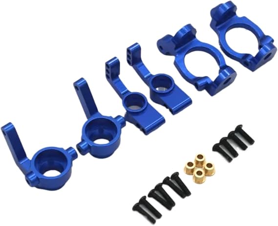 Rc Upgrade Parts For ZD For Racing DBX-10 10427S 9106S 1:10 RC Remote Control Car Metal Upgrade Parts Steering Cup C For Seat Rear Wheel For Seat 3 Piece Set(Blue)