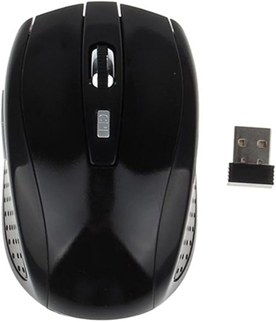 Wireless Mouse, 2.4G USB Wireless Mice Optical PC Laptop Notebook Computer Cordless Mouse with Nano Receiver, 6 Buttons, 1800 DPI, for Windows Mac Linux Vista Macbook Pro Apple iMac