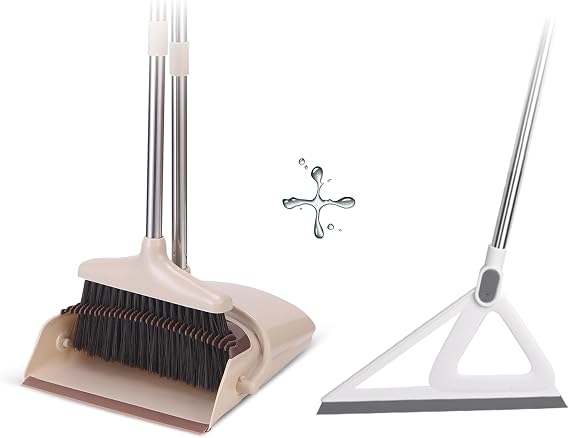 Broom and Dustpan Set+Multifunction Silicone Broom