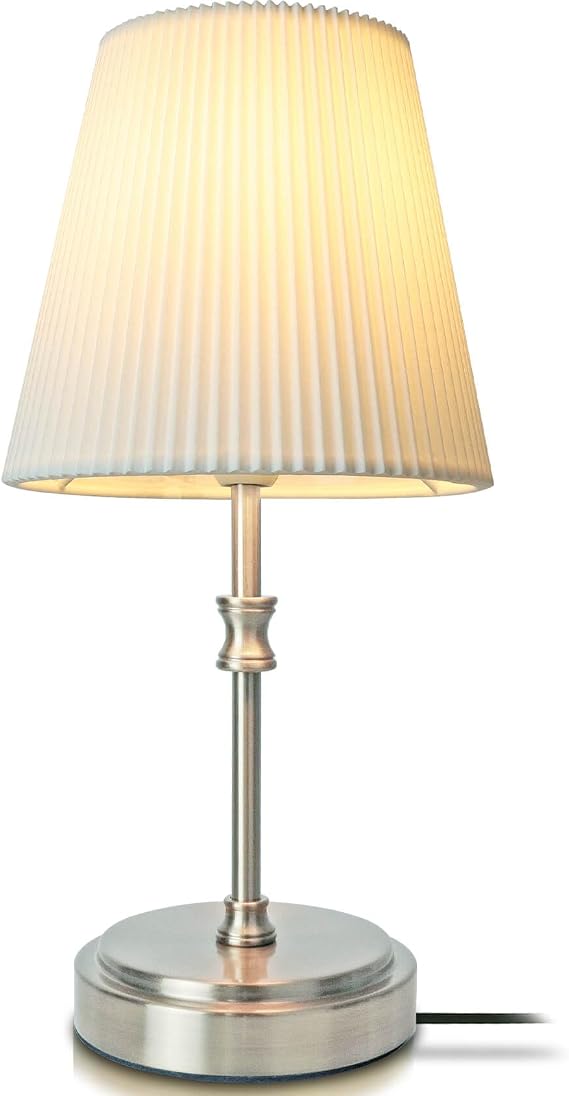 Bedside Lamps, 12'' Touch Control Table Lamp with 3D Pleates Shade Retro [Energy Class F]