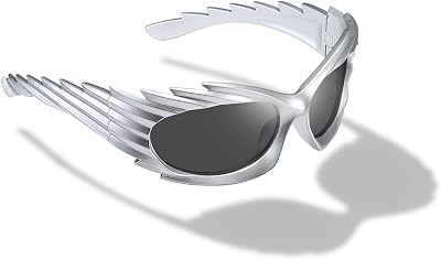 kimorn Wrap Around Sunglasses Womens men Swift Oval Trendy Futuristic Sport Shades Y2K Sun Glasses K1422