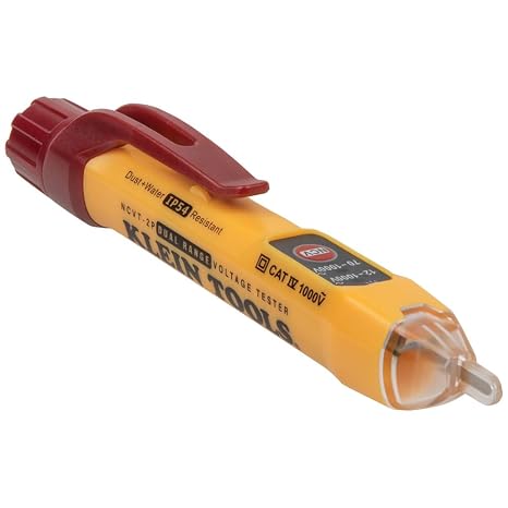 KLEIN TOOLS Temassız gerilim kontrol cihazı, iki ölçüm aralığı, 12-1000 V AC, kırmızı