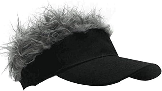 YEKEYI Novelty Team Wear Riding Hats Unisex Cycling Bike Bicycle Cap Fake Hair Wig Visor
