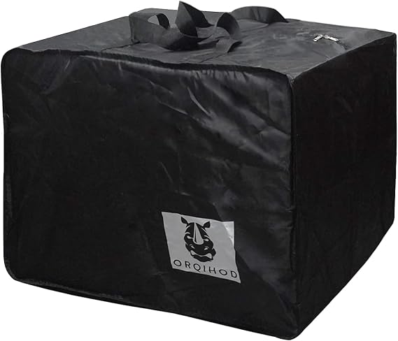 Large Patio Furniture Seat Cushions Storage Bag, 32x32x24IN, Black
