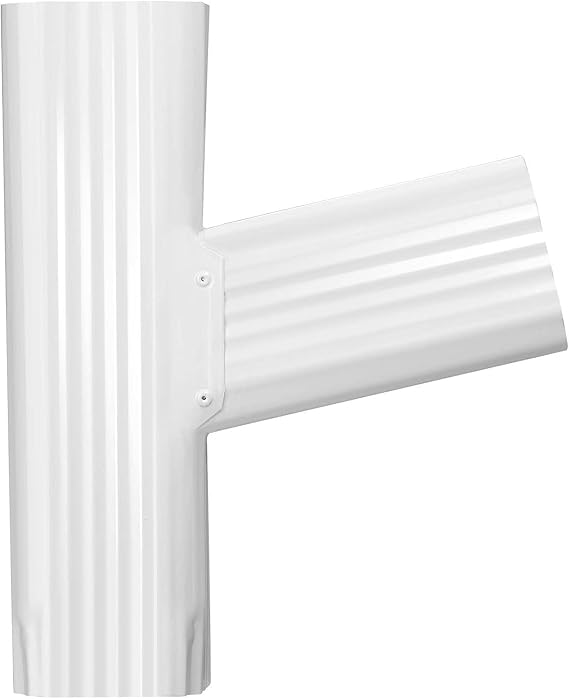 VYH Gutter Y Downspout Connector 2x3 Standard right High Gloss White