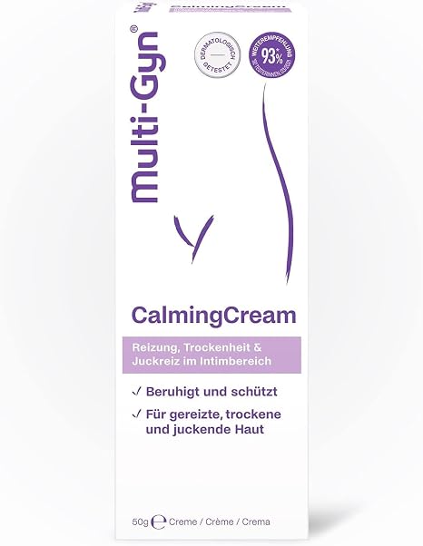 Multi-Gyn CalmingCream soothes itchy irritated and dry intimate skin