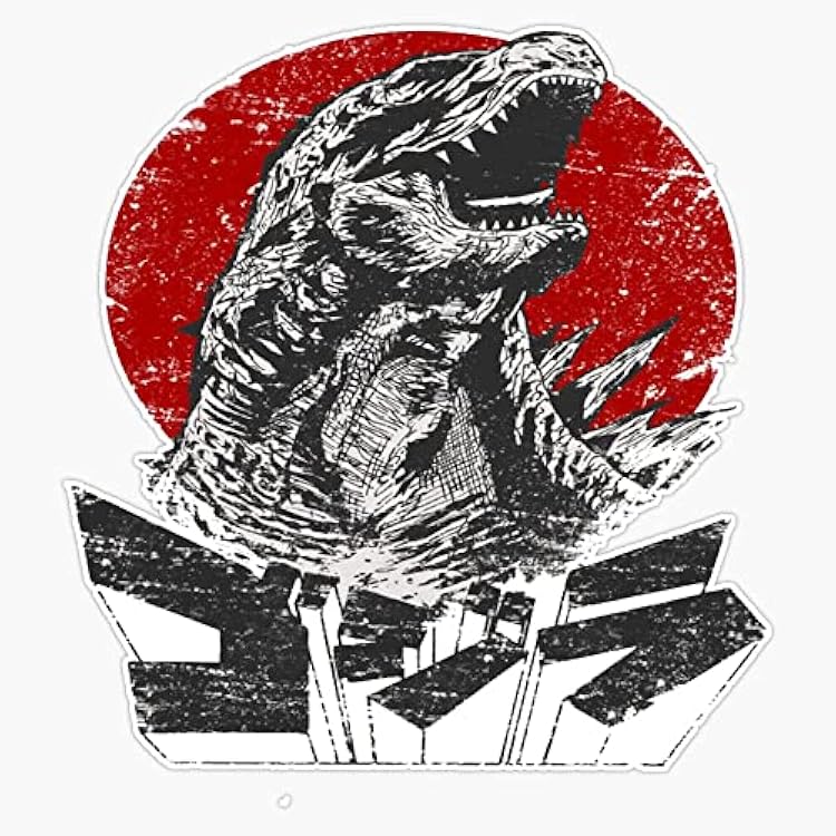 The Godzila Sticker Decal Size 5