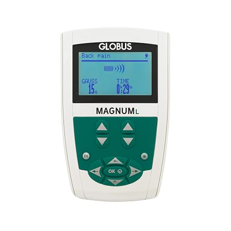 GLOBUS Magnum L High Power Home Magnettherapie 8 Programme für häufige Erkrankungen wie Frakturen Halswirbelsäule Rückenschmerzen Osteoporose Arthrose Arthritis und Epicondylitis