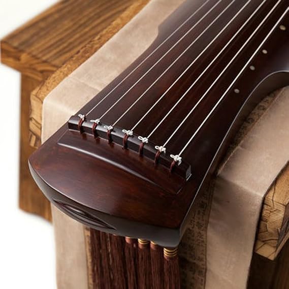 JITEM Portable Paulownia Wood 7-String Guqin, Traditional Chinese String Instrument, Suitable for Beginners and Professionals