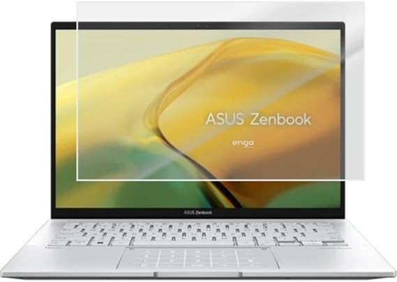Engo Zenbook 14 Ux3402za 14 İnç İle Uyumlu Mat Ekran Koruyucu Notebook, Yansıma Ve Parlama Önleyici Parmak İzi Bırakmayan Laptop Koruma, 9h Temperli Kırılmaz Esnek Nano Cam 16:10