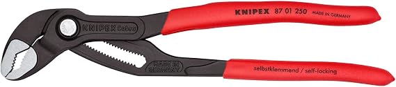 KNIPEX 87 01 250, 10 in. Cobra Water Pump Pliers, Capacity 2 in.