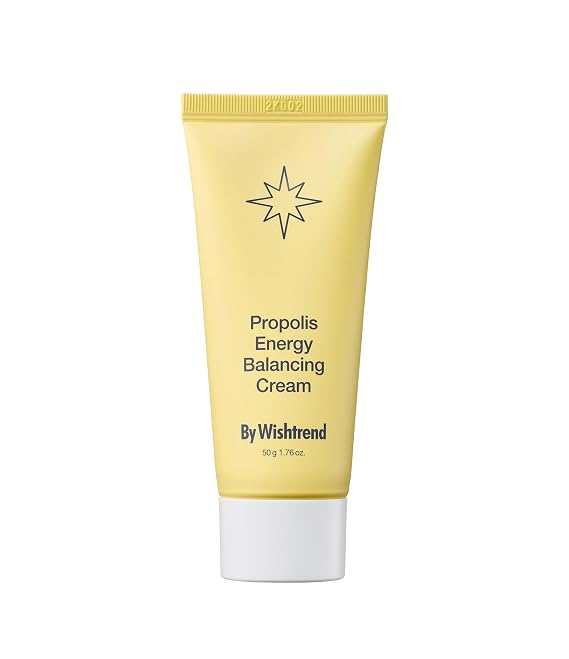 BY WISHTREND Propolis Energy Balancing Cream 10% Propolis, 1.69 Fl Oz | 10% propolis & probiotics, supports skin barrier, antioxidant-rich lightweight texture for oily skin