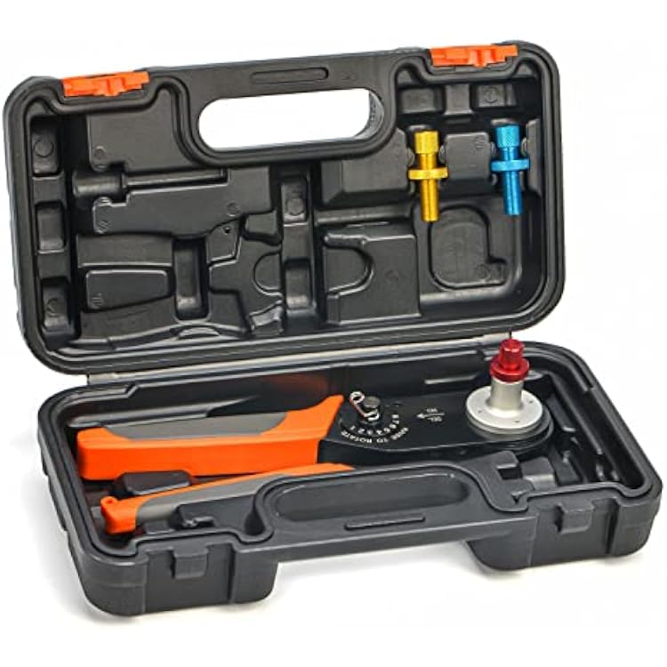 iCrimp HD-0812D 12-8 AWG Upper Range Crimp Tool Eight Indent Deutsch Solid Contacts & Harting HAN C, HAN D, HAN E Heavy Duty Contacts