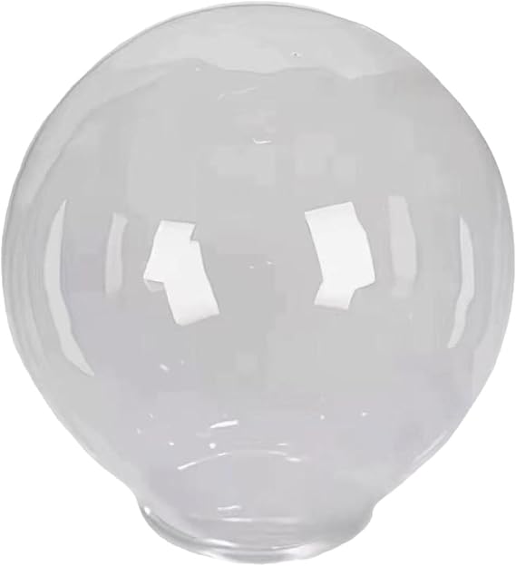 Clear Acrylic Globe Light Cover, Weatherproof Lamp Globe Shade, Round Sphere Light Cover for Chandelier Pendant Light Replacement, Diameter 20cm
