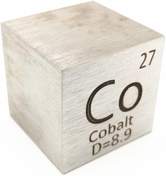 1" Cobalt Cube Co Density Cubes for Periodic Table Collection Geeks Element Hunter DIY Display