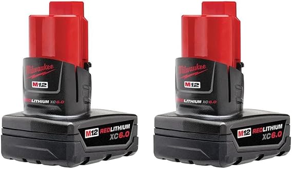 Milwaukee M12TM REDLITHIUMTM XC6.0 Battery 2 Pack (48-11-2462)