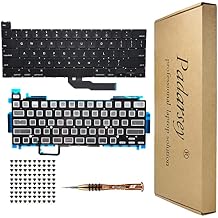 Replacement Backlight Backlit Keyboard Compatible with MacBook Pro 13 inch A2251 Released 2020 US Layout+Keyboard Screws+Screwdriver