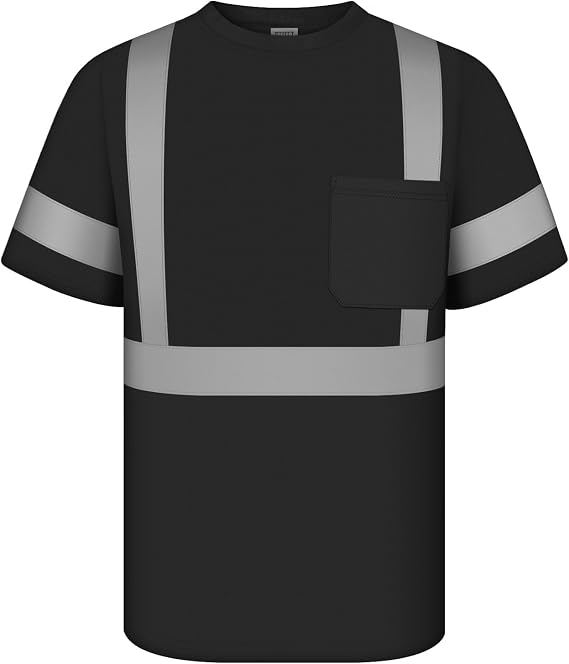 TCCFCCT High Visibility Shirts for Men Construction Shirts, DC-Black 3XL