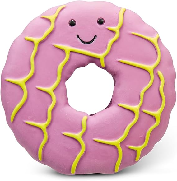 Petface Iced Ring Biscuit Latex Dog Toy, Built-In Squeaker (Pack of 1)