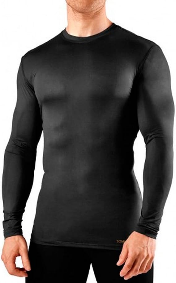 Tommie Copper Mens Core Compression Crew Neck Shirt | UPF 50, Breathable Base Layer for Sports, Gym & Support