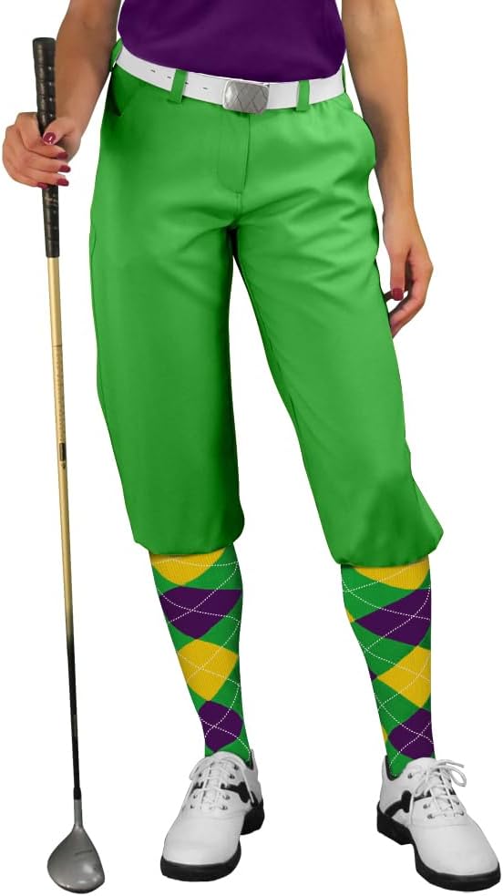 Golf Knickers Lime Womens 'Par 3' - Microfiber