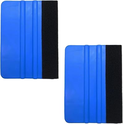 4 Inch Plastic Felt Edge Squeegee, Mini Squeegee Car Window Film Tinting Tool, Vinyl Car Decal Scraper Applicator, Vehicle Wallpaper Smoothing Tool for Window Tint 2PCS