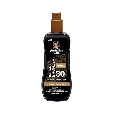 Australian Gold SPF 30 Spray Gel New Formula Moisturising & Anti-Ageing Quick Absorption & Non-Greasy Waterproof 100 ml