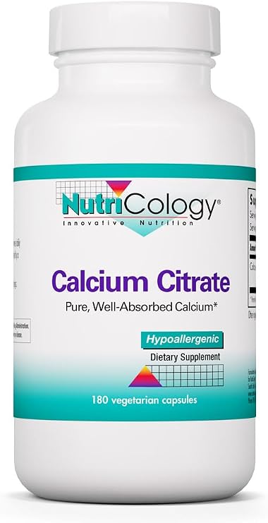NutriCology Calcium Citrate 150 mg Capsules, 180 Count