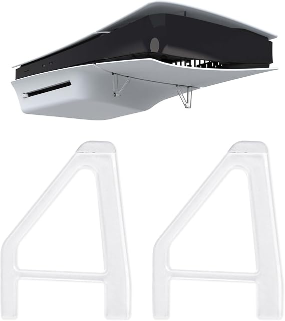 Horizontal Stand for PS5 Slim Pro, Simple Cooling Feet Durable Cooling Horizontal Placement Bracket Holder for PS5 Pro, Disc Drive Console Secure Slim Placement Base for Disc Digital Edition