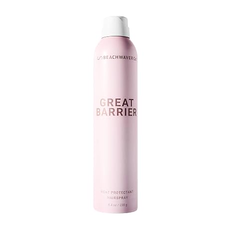 Beachwaver The Co. Great Barrier Heat Protectant Hair Spray | Multi-Purpose Treatment for Heat Protection, Flexible Hold & No Frizz | Polynesian Pink Sugar Fragrance