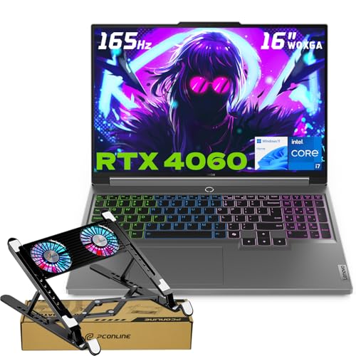 Lenovo Legion 5 Gaming Laptop, 16 WQXGA 2560x1600 165Hz, Intel i7-14650HX, NVIDIA GeForce RTX 4060, 64GB DDR5 RAM, 1TB SSD, AI-Power, Win11 H, Bundle With PCO Notebook Folding Radiator, Laptop Cooler