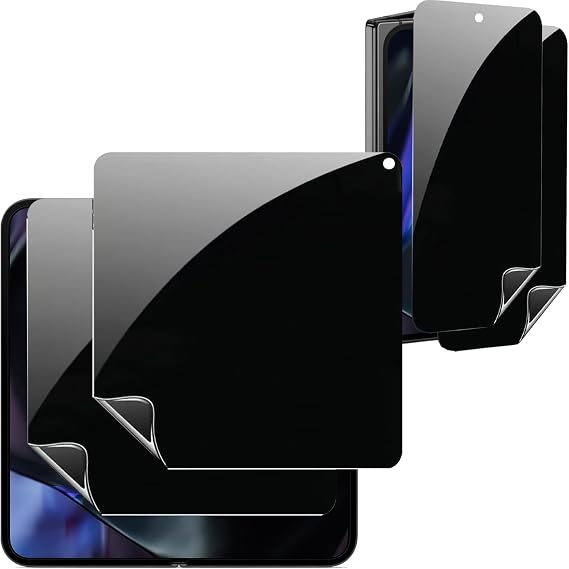 プライバシースクリーンプロテクター 2セット Google Pixel 9 Pro Fold用 内側2枚 + フロント2枚 アンチスパイソフト フレキシブル TPU ハイドロゲルフィルム Google Pixel 9 Pro Fold 8インチ用 自己修復 傷防止