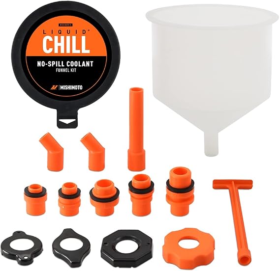 Mishimoto No-Spill Coolant Funnel Kit, 15 Piece