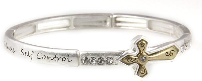 4030642 Christian Fruits of The Spirit Stretch Bracelet Bible Religious Love Joy Peace Galatians 5:22-23