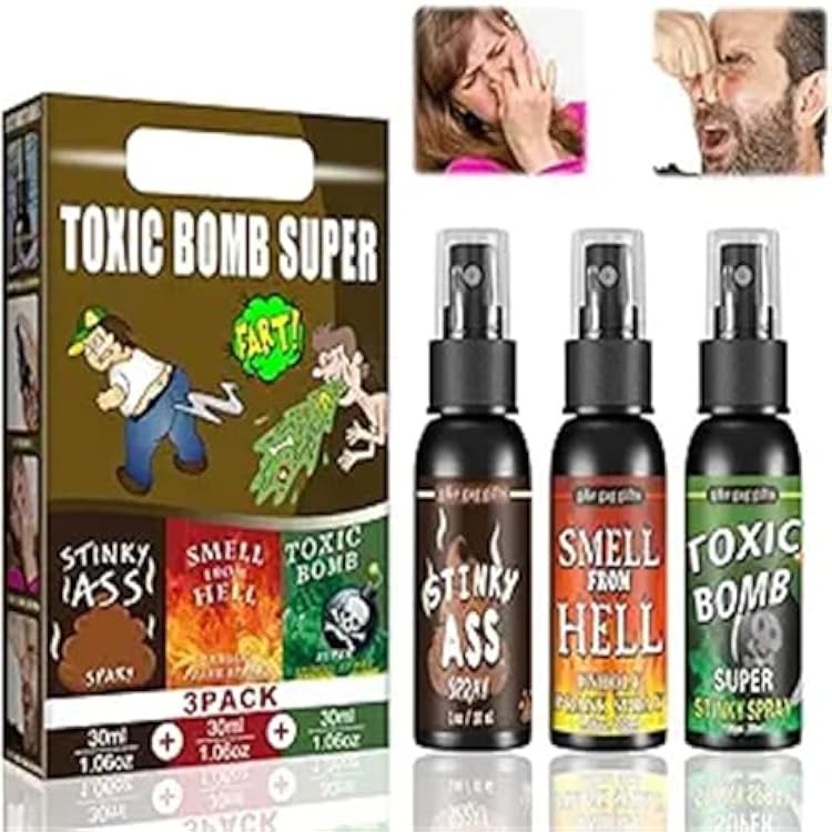 Fart Spray Extra Strong Long Lasting, Fart Spray for Pranks, Liquid Assfart Spray, Funny Gag Gifts,Lets Laugh Together Halloween 3 Bomb Smell, Hell Smell, Poop Smell