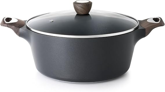SENSARTE Non-Stick Soup Pot with Lid, 4.2 L Soup Pot, Casserole Pot, Healthy Pasta Pot, Large Deep Cooking Pot, Large Sauce Pot, Stew Pot, Induction Compatible