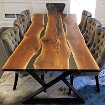 Epoxy Table, Live Edge Wooden Table, Epoxy Resin River Table, Natural Wood,Dining Table, Natural Epoxy Table, Resin Table