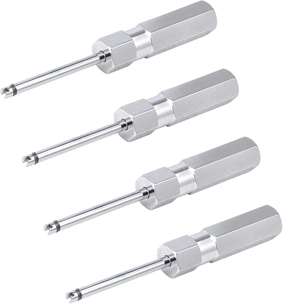 Valve Core Removal Tool 4Pcs Tire Valve Stem Remover Kit for Schrader