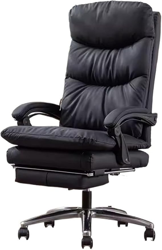 Ergonomic Office Chair Ergonomic Computer Chair Household Boss Chair Reclining Office Chair Swivel Chair Comfortable Sedentary Gaming Lunch Break Seat Desk Ch,Black-One Size