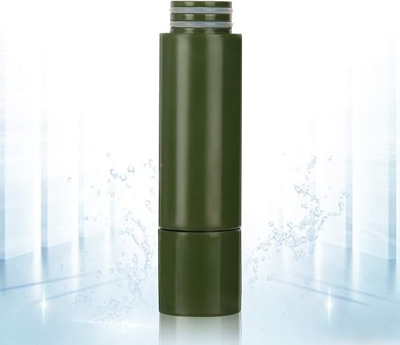 Purewell Replaceable Water Filter for Portable Filtered Water Purifier - Emergency Water Filter Pump with 4-Stage Integrated Filter for Camping Hiking Backpacking