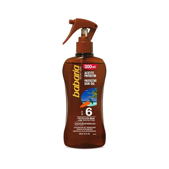 Babaria Sun Aceite Solar Sun Oil SPF 6 (Sun Oil Carrot) 10 oz