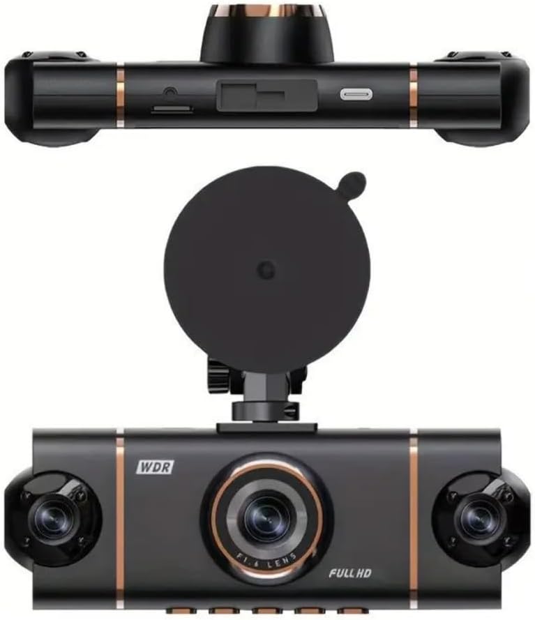 4 Lens 360° Araç Kamera Sistemi – Full HD 4CH Dash Cam, Ön Arka İç Yan Kayıt, Gece Görüşlü Araç DVR, Park Modu & G-Sensor Destekli Güvenlik Sistemi