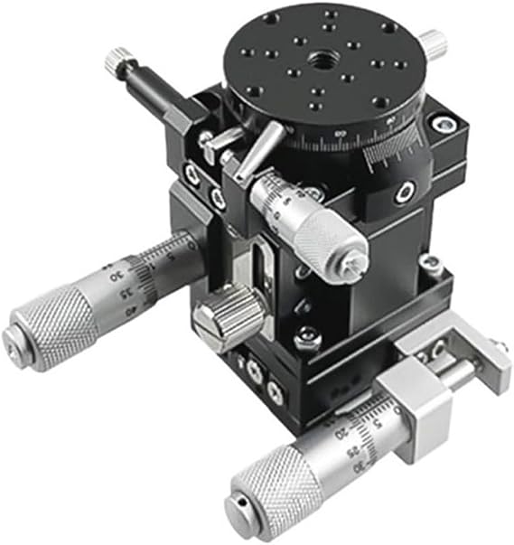 XZR axis fine-Tuning Platform Manual Displacement Stage Cross Slide Optical Experiment Lift Rotary Slide 60/90(XZRP40-R)
