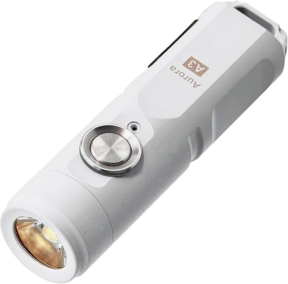 RovyVon A3 Gen 4 Mini Keychain Flashlight, Super Bright 650 Lumens, USB C Rechargeable EDC Flashlight Water-Resistant, Compact and Portable for Everyday Carry, Camping, Hiking, Emergency (Mao White)