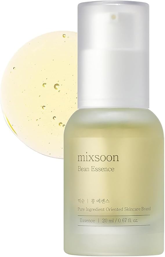 Bean Essence - Gentle Liquid Exfoliant for Glass Skin & Pore Care, 20ml | 2-in-1 Gentle Liquid Exfoliant & Hydrating Serum for Glass Skin, Fermented Soybean Extract for Smooth Texture & Pore Care