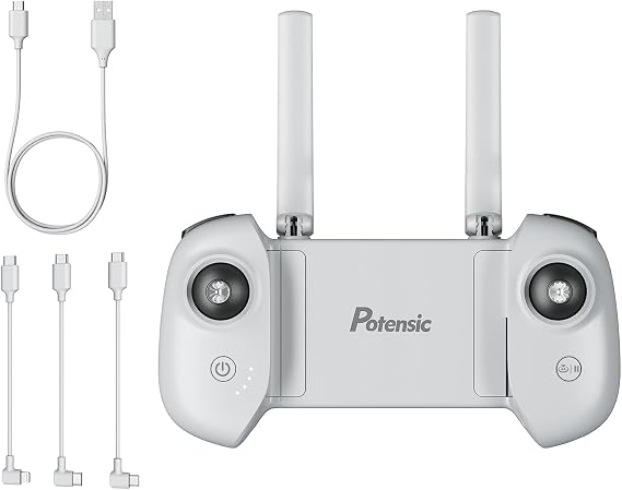 Potensic Remote Controller for ATOM 3 Axis Gimbal Drone Only, Lightweight with 1 USB Charging Cable and 3 OTG Cables