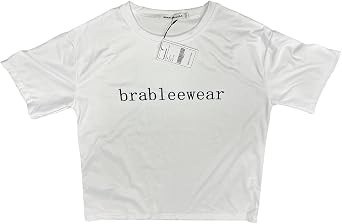 brableewear Women's Classic White Short Sleeve Cotton T-Shirt for Adults Girls