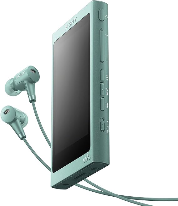 Sony Walkman A Series 16GB NW-A45HN: Bluetooth/microSD/Hi-Res Audio compatible, up to 39 hours continuous playback, Noise Cancelling earphones included, 2017 model, Horizon Green NW-A45HN G